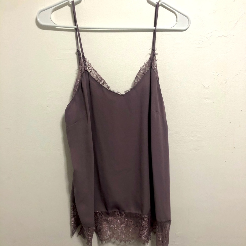 ShineStar taupe purple cami